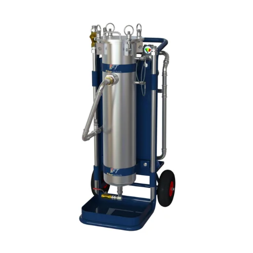 Neptune portable oil dehydration system for removing free and entrained water